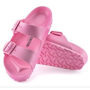 Birkenstock Arizona Essentials Beach Sandals in Candy Pink